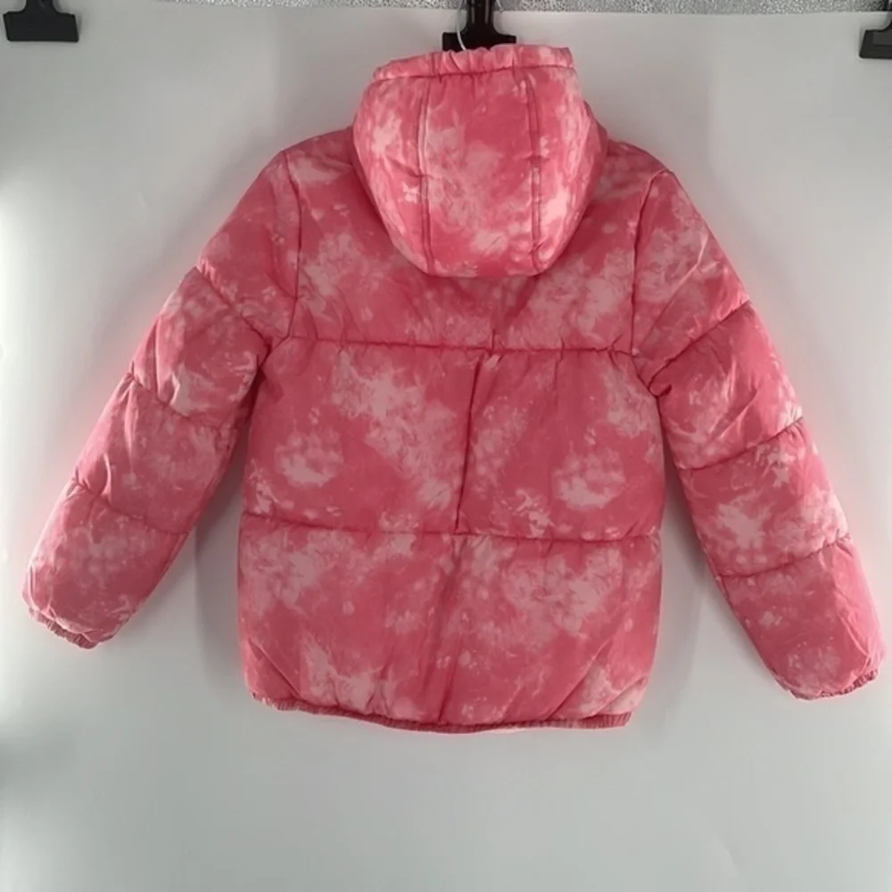 NEW OshKosh B'gosh Girl’s Pink Tie-Dye Fleece Lined Puffer Coat